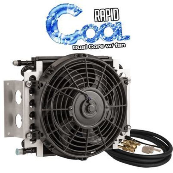Proflow PFETC900 Transmission Cooler Kit Dual Core 15.75'' x 11.5'' x 5.0'' 10'' 650CFM Fan AN6 Inlets