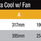 Proflow PFETCF515 Transmission Cooler & Fan Kit Natural 10 in x 15.50 in Tube & Fin 10" Fan 350CFM AN6 Inlet Outlet