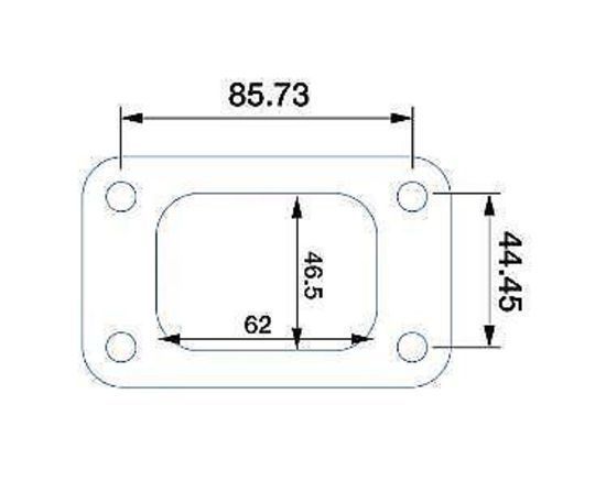 Proflow PFETFT3-ST Turbocharger Inlet Flange Steel Natural T3