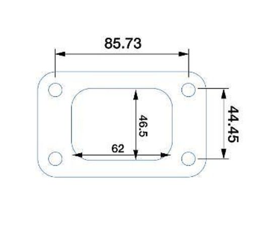 Proflow PFETFT3 Turbocharger Inlet Flange Stainless Steel Natural T3