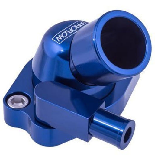 Proflow PFETH-801BL Water Neck Billet Aluminium Swivel Blue Anodised 45 Degree For Holden V8 253.308