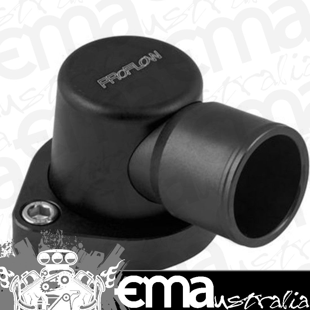 Proflow PFETH-802BK Water Neck Billet Aluminium Swivel Black Anodised 90 Degree SB For Ford 302-351C