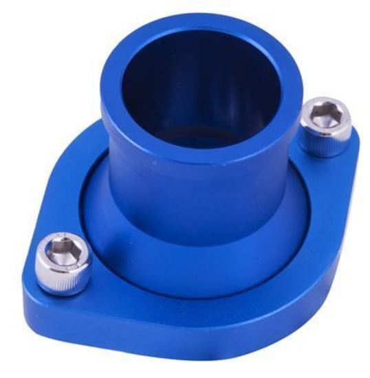 Proflow PFETH-805BL Water Neck Billet Aluminium Blue Anodised Straight Up SB For Ford 302-351 Cleveland