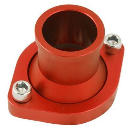 Proflow PFETH-805R Water Neck Billet Aluminium Red Anodised Straight Up SB For Ford 302-351 Cleveland