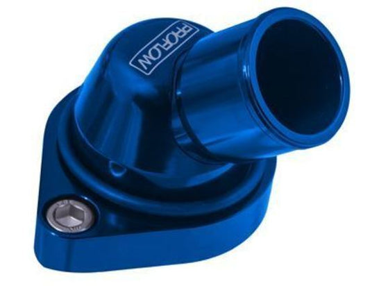 Proflow PFETH-806BL Water Neck Billet Aluminium Swivel Blue Anodised 45 Degree SB & BB Chev