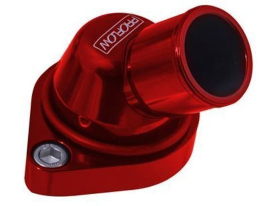 Proflow PFETH-806R Water Neck Billet Aluminium Swivel Red Anodised 45 Degree SB & BB Chev