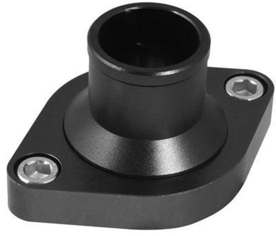 Proflow PFETH-807BK Water Neck Billet Aluminium Black Anodised Straight Up SB & BB Chev