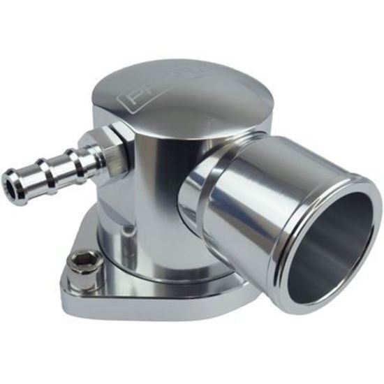 Proflow PFETH-809S Water Neck Billet Aluminium Silver Anodised 90 Degree Swivel For Ford Barra 4.0L EF-FG XR6