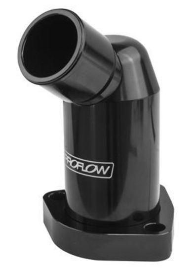 Proflow PFETH-811BK Water Neck Billet Aluminium Swivel Black Anodised 45 Degree Swivel For Mazda Series 5