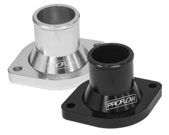 Proflow PFETH-812BK Water Neck Billet Aluminium Black Anodised Straight Up Chev For Holden Commodore LS1 LS2