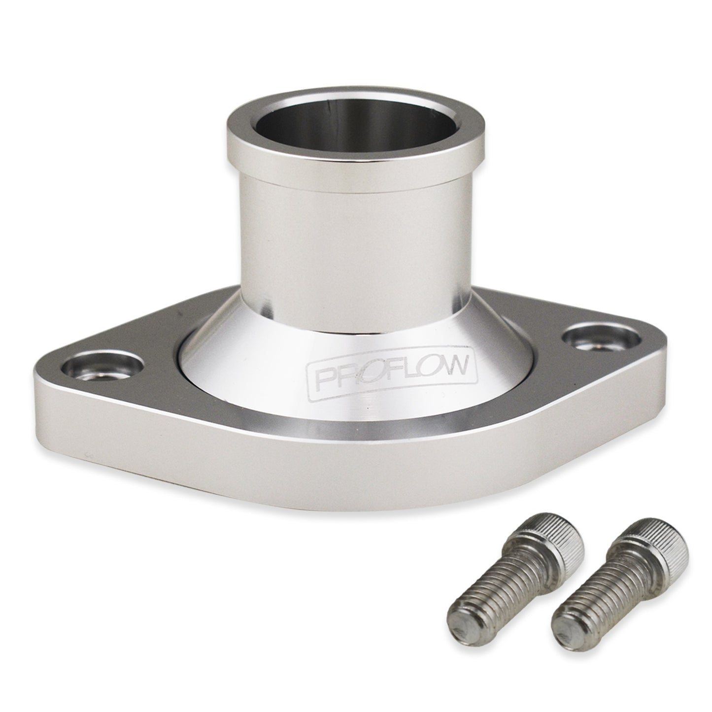 Proflow PFETH-813S Water Neck For Chrysler SB & BB Straight Billet Aluminium Silver Anodised