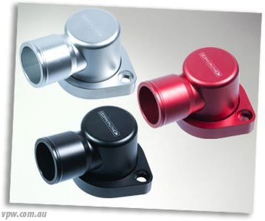 CHEV 45 DEG SWIVEL THERMOSTAT HOUSING BLACK
