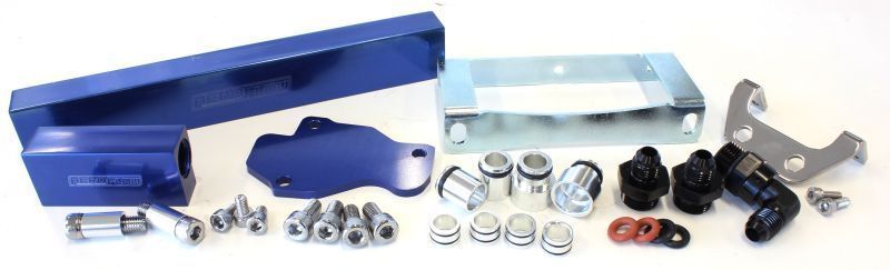 Aeroflow AF64-2104 Rotary Fuel Rail Kit Series 6 7 & 8. for Mazda Rx7 Blue