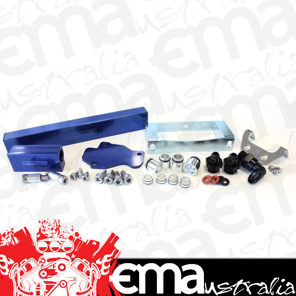 Aeroflow AF64-2104 Rotary Fuel Rail Kit Series 6 7 & 8. for Mazda Rx7 Blue