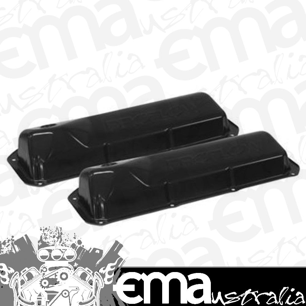 Proflow PFEVC-520 Valve Covers Steel Black Small Block For Ford 302 301C Pair