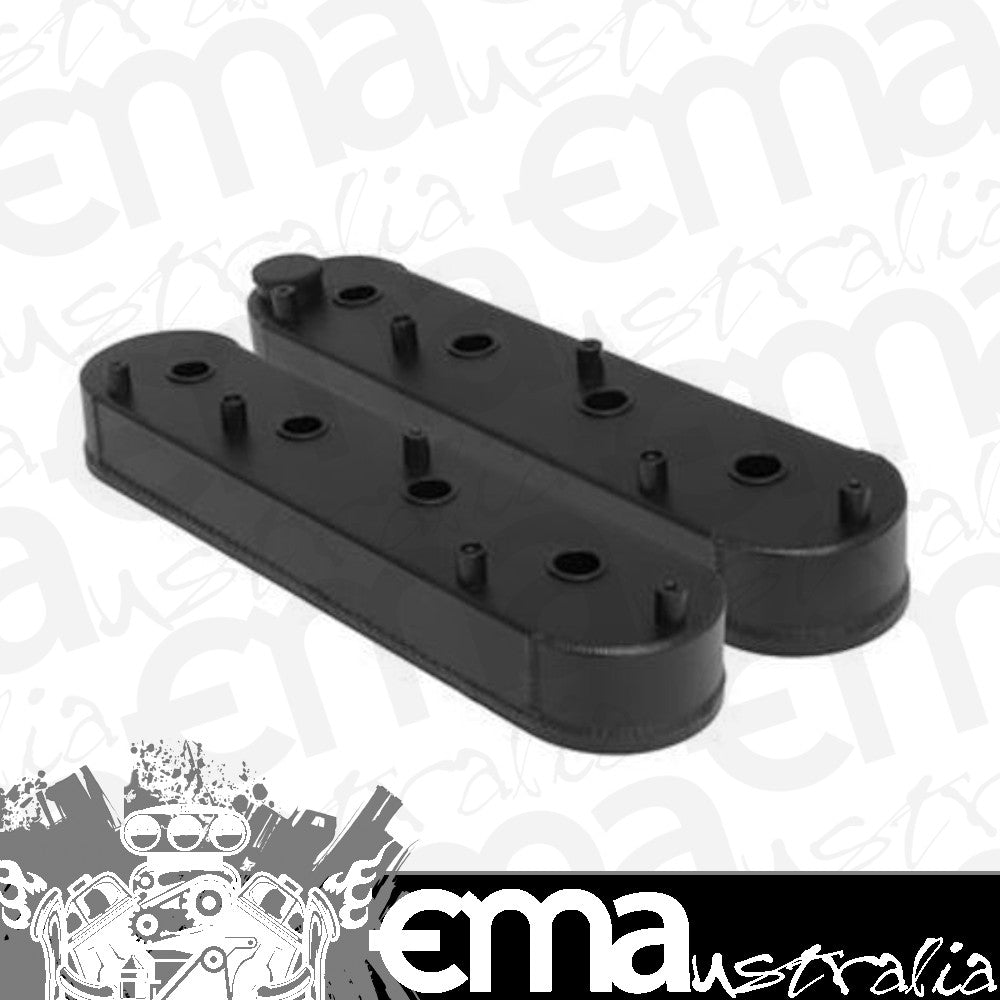 Proflow PFEVC-626 Valve Covers LS Aluminium Fabricated Black Wrinkle Tall Pair