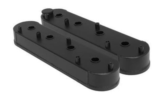 Proflow PFEVC-626 Valve Covers LS Aluminium Fabricated Black Wrinkle Tall Pair