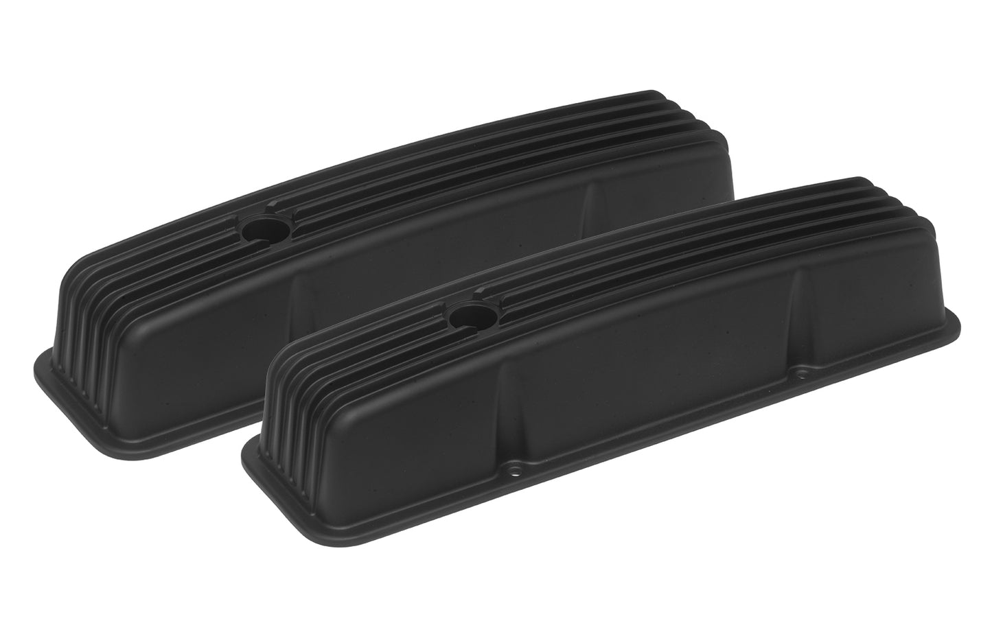 Proflow PFEVC-715 Valve Covers Aluminium Black Tall Finned SB For Chevrolet Pair