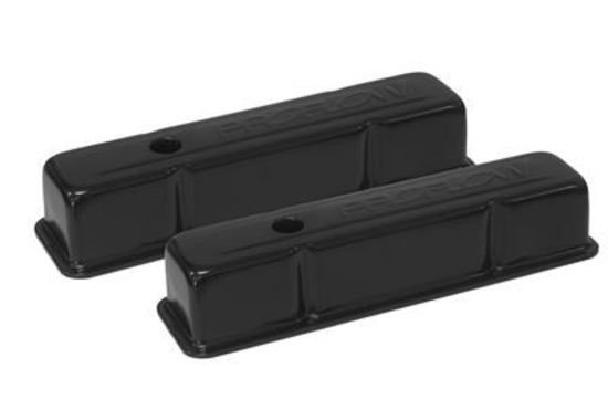 Proflow PFEVC-720 Valve Covers Steel Black Tall Chev Small Block Pair