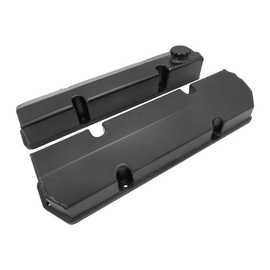Proflow PFEVC-911BK Valve Covers Fabricated Aluminium Billet Base For Holden V8 Late VN-VT 304/308 Black