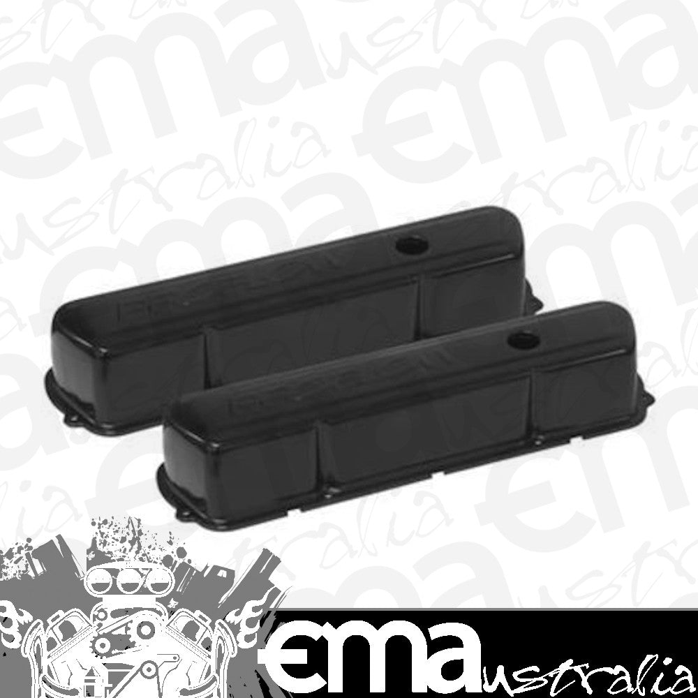 Proflow PFEVC-930 Valve Covers Steel Tall Black For Holden Commodore 253 308 Pair