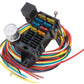 Proflow PFEWH8 Wiring Harness 8-Circuit Dash Ignition Fuse Block Spade Fuse Universal Kit