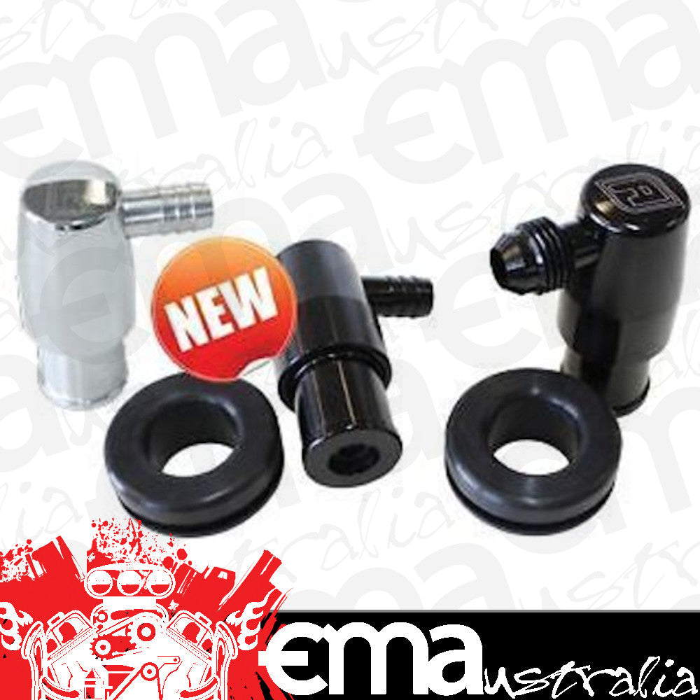Aeroflow Performance Products AF64-2107BLK Billet Pcv Valve suits 1-1/4" Holes In Cover -6AN Male