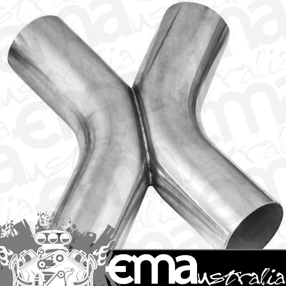 Proflow PFEXP040 Exhaust X Pipe Universal 304 Stainless Steel Polished 4.0" Inlet/Outlet 18" Length