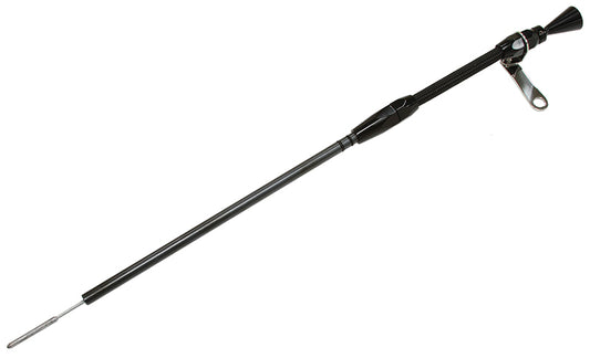 Aeroflow AF64-2112BLK 302-351C Clev Engine Dipstick Billet Handle S/S Braided Tube