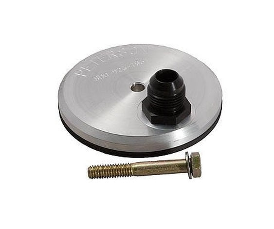 Peterson PFS09-0002 Oil Filter Block Off Plate Suit SB Chev -12 AN Male Fitting With Mounting Bolts