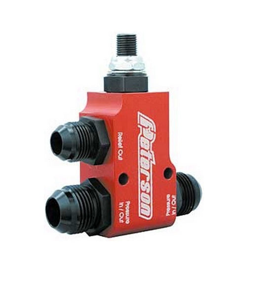 Peterson PFS09-0161 Remote Oil Relief Valve -12 AN Male Fittings With -10 AN Male Relief Fitting