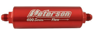 Peterson PFS09-0451 400 Series Inline Fuel/Oil Filter -10 AN Male 60 Micron Filter With Bypass