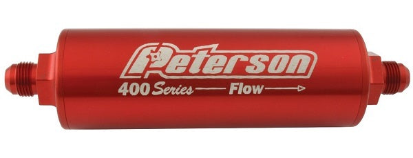 Peterson PFS09-0484 400 Series Inline Fuel Filter -12 AN Male 45 Micron Filter Without Bypass