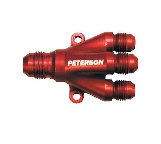 Peterson PFS10-0041 Billet 4 Way Manifold -8 AN X -6 AN X -6 AN X -6 AN