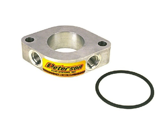 Peterson PFS10-2256 Billet Water Neck Riser Block 1-1/4" Thick With x2 -8AN Ports