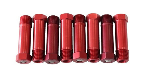 Peterson PFS15-1050 Lifter Valley Riser Tube Suit SB Chev 9/16" Hex With 1/4" NPT Bottom Thread Set Of 8