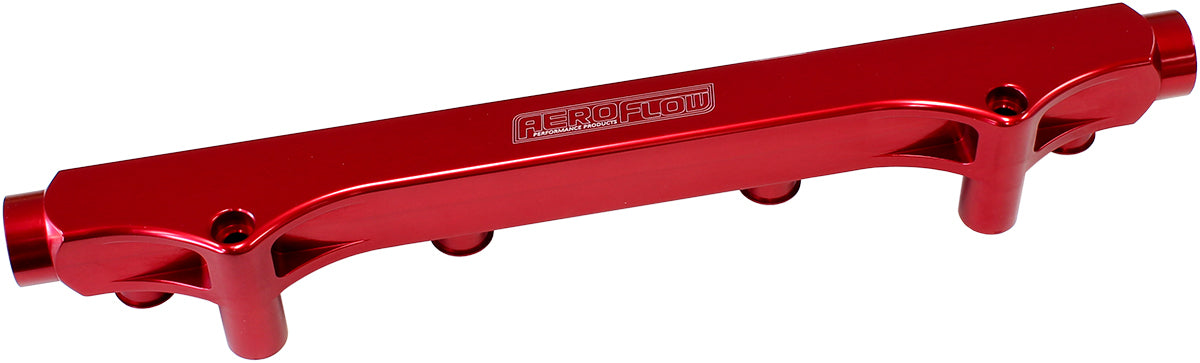 Aeroflow AF64-2133R Audi Vw 1.8L 20V Fuel Rail -8ORB Inlets / Outlets Red