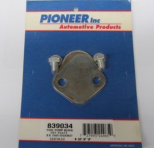 Pioneer PI839034 Chev BB V8 Fuel Pump Block Off Plate & Gasket