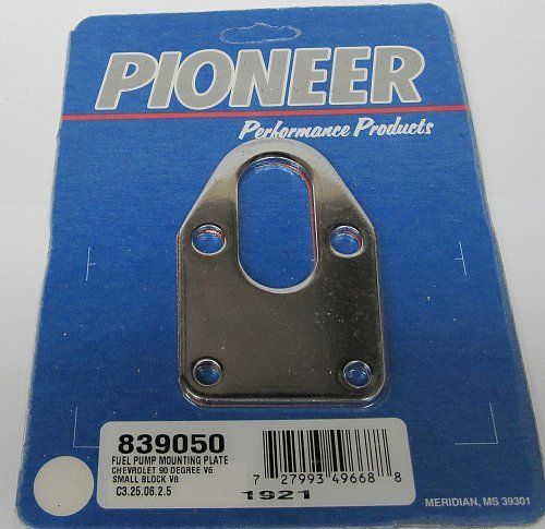 Pioneer PI839050 Chrome Fuel Pump Mounting Plate suit Chev SB 262-400 V8