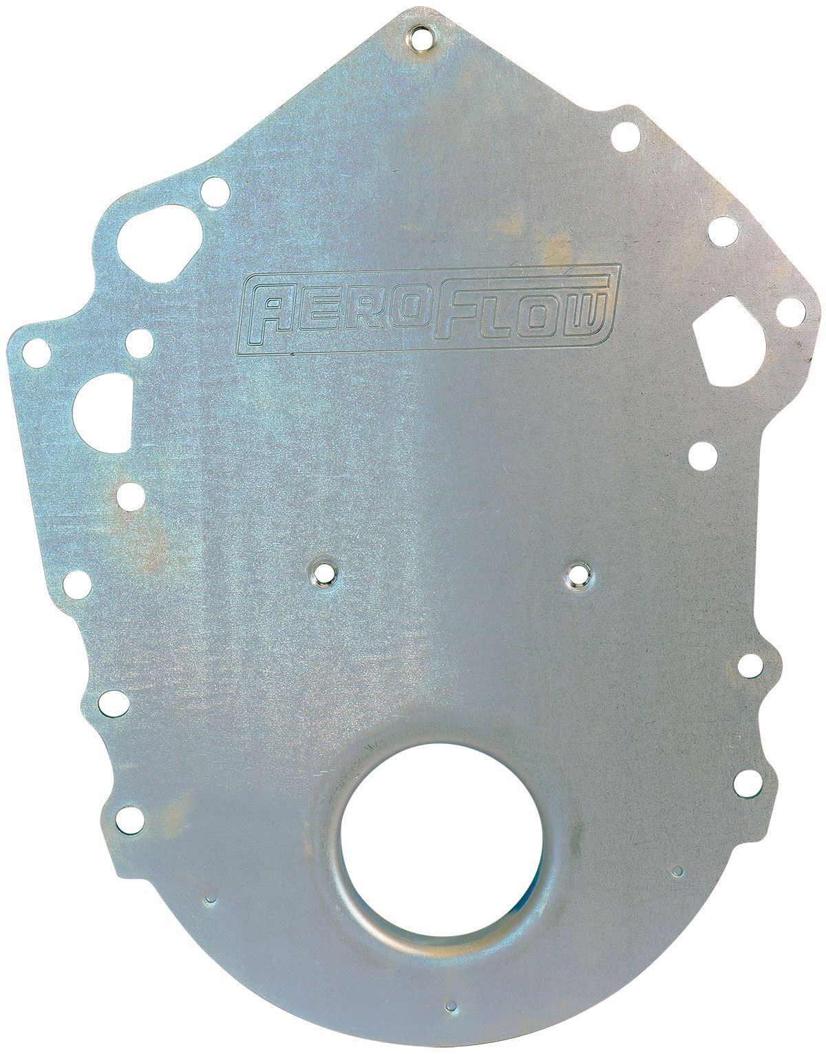 Aeroflow AF64-2153 Ford 302-351 Cleveland Steel Timing Cover Blue Zinc Coating Finish