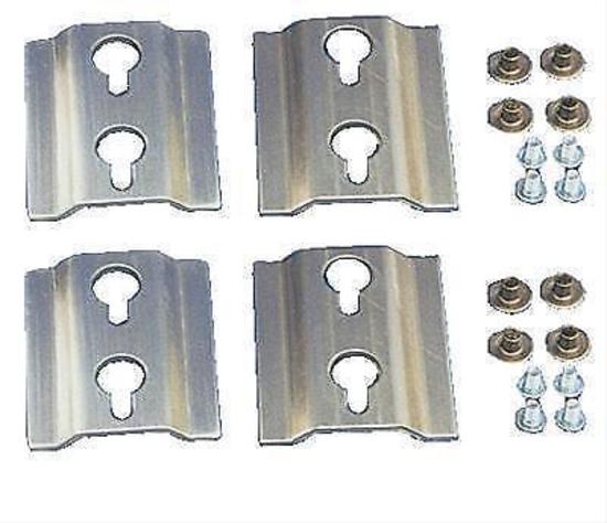 Pit Pal PIT-241 Universal Key Punch Brackets Aluminium 3.75" X 3.25" Set Of 4
