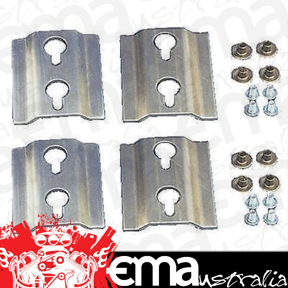 Pit Pal PIT-241 Universal Key Punch Brackets Aluminium 3.75" X 3.25" Set Of 4