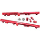 Aeroflow AF64-2155R GM LS1 LS2 LS3 Billet EFI Fuel Rails (Red) Suit 14mm Short and 3/4" Length Fuel Injectors, -8ORB Ports