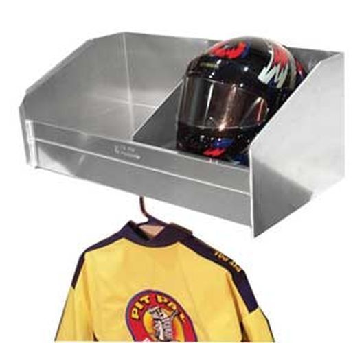 Pit Pal PIT-331 2 Bay Wall Mount Helmet Shelf w/ Hanger 28.5"W X 12"H X 15"D
