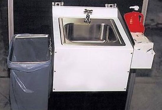Pit Pal PIT-368 S/Steel Clip On Sink w/ Soap/Towel Tray & Rubbish Basket