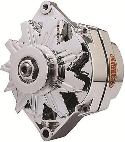 Powermaster PM17127 Gm 10Si Style 85 Amp Alternator Chrome Int Reg V Pulley