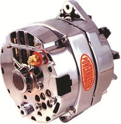 Powermaster | PM17294 | 100A Street Alternator Chrome Chev/Delco 12Si Style V-Belt
