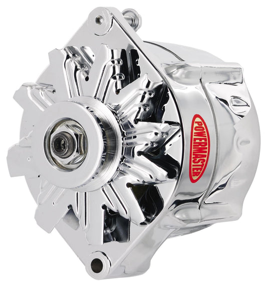 Powermaster PM17297 Gm 12Si Style V-Belt Alternator Smooth Look Chrome