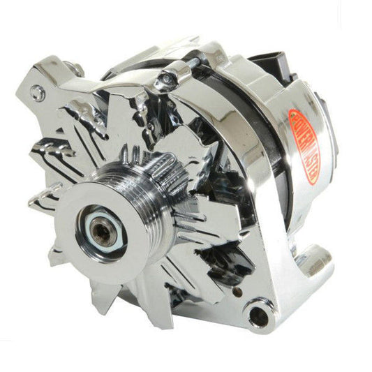 Powermaster PM17735 Chrome Street Alternator Ford 2G Style 80 Amps Serpentine