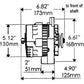 Powermaster PM17802 Chrome 105A Street Alternator Chev Cs130 Style Serpentine